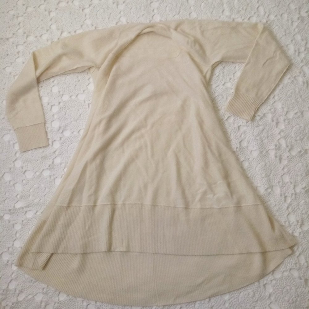 Sundance Pullover Sweater 100% Cashmere Ivory Beige A Line Swing Fit Small Women
